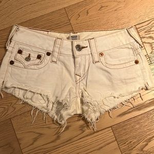 True religion white shorts